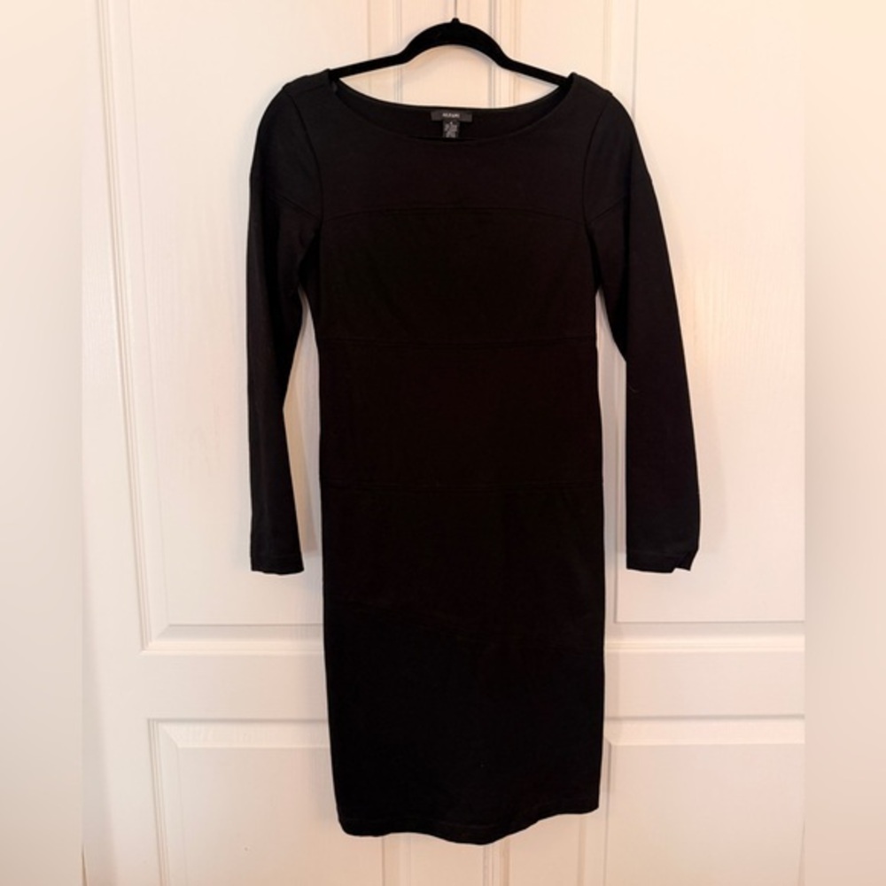 ALFANI 4 Stretch Black Long Sleeve Sheath Dress